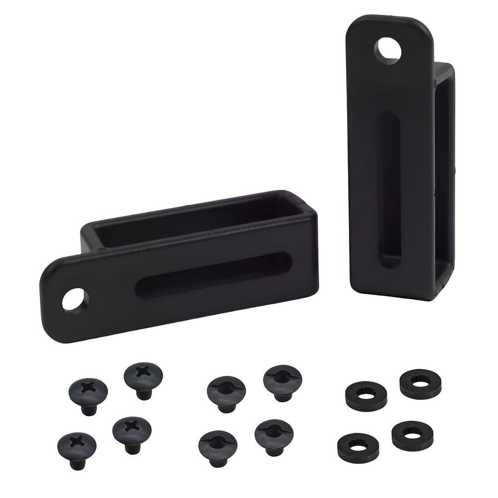 HolsterBuilder Enclosed Slotted Belt Loops for OWB Holsters 1.5" Tactical Belt Attachment Injection Molded with 0.75" Hole Spacing Includes Mounting Hardware (Pair)