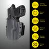 HolsterBuilder Enclosed Slotted Belt Loops for OWB Holsters 1.5" Tactical Belt Attachment Injection Molded with 0.75" Hole Spacing Includes Mounting Hardware (Pair) view 4