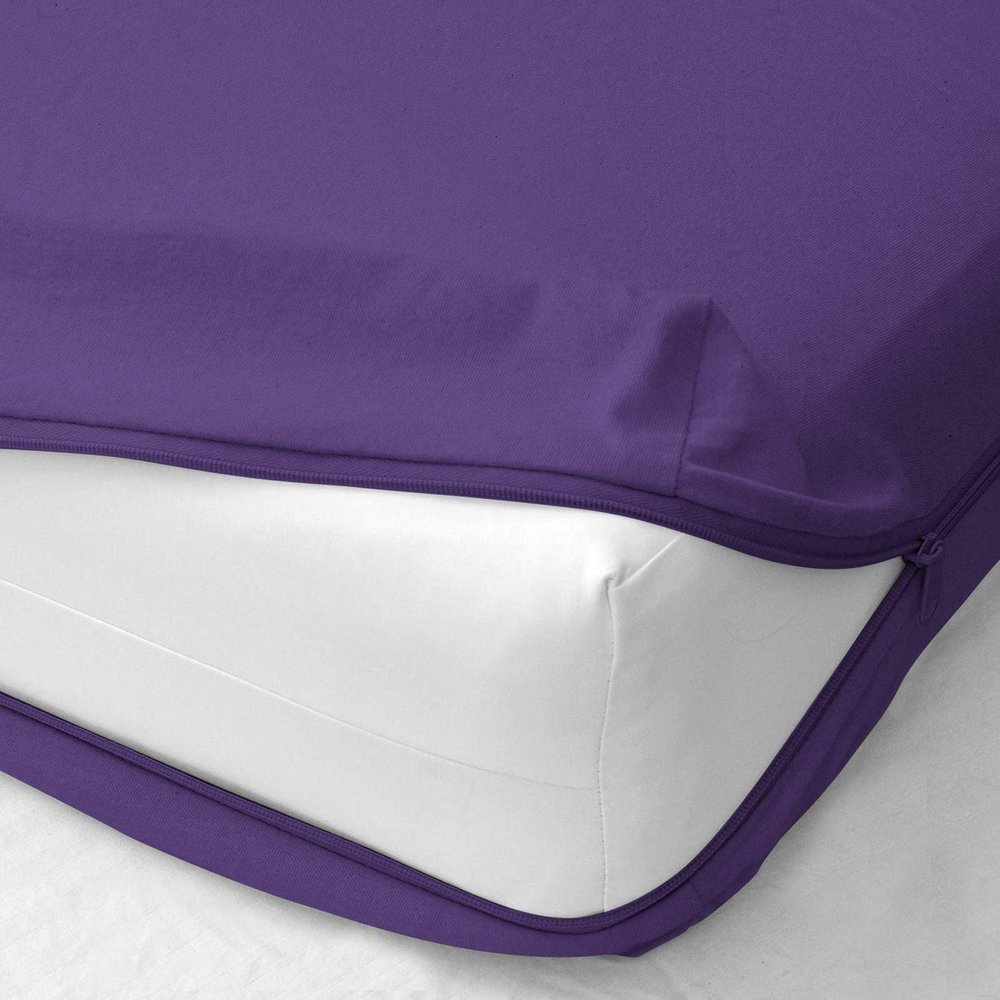 Arkwin Home Products Princess 100% Egyptian Cotton Mattress Cover, Full, Zips Around The Mattress - Purple