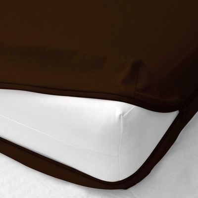 Arkwin Home Products Princess 100% Egyptian Cotton Mattress Cover, TwinXL, Zips Around The Mattress - Chocolate
