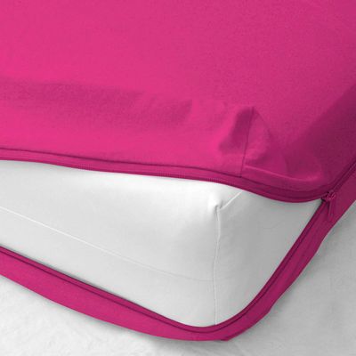 Arkwin Home Products Princess 100% Egyptian Cotton Mattress Cover, Queen, Zips Around The Mattress - Hot Pink