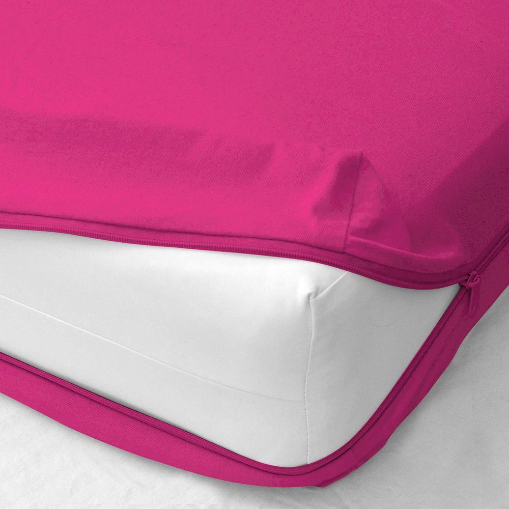 Arkwin Home Products Princess 100% Egyptian Cotton Mattress Cover, Queen, Zips Around The Mattress - Hot Pink