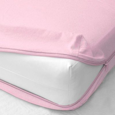 Arkwin Home Products Princess 100% Egyptian Cotton Mattress Cover, TwinXL, Zips Around The Mattress - Baby Pink