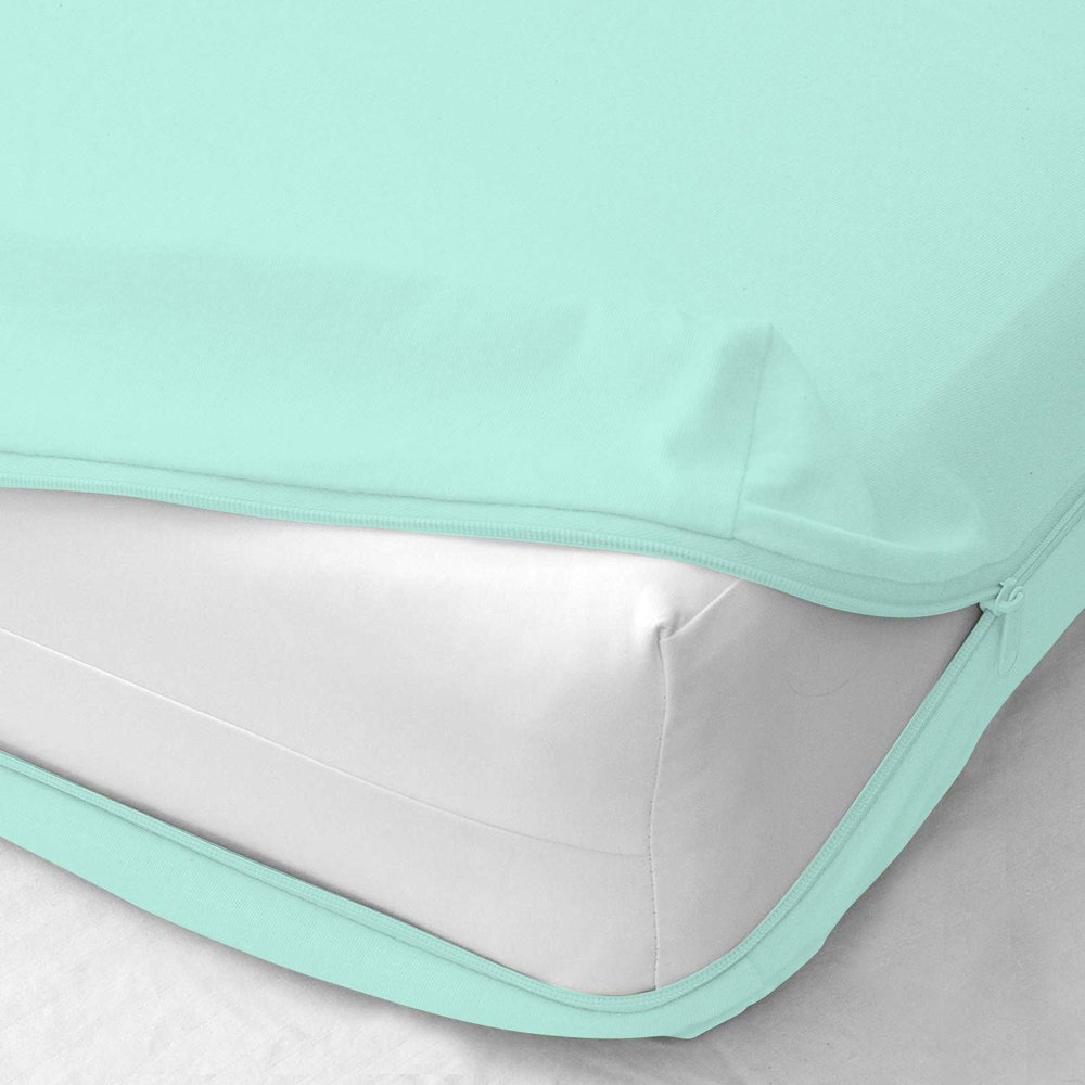 Arkwin Home Products Princess 100% Egyptian Cotton Mattress Cover, Full, Zips Around The Mattress - Aqua Blue