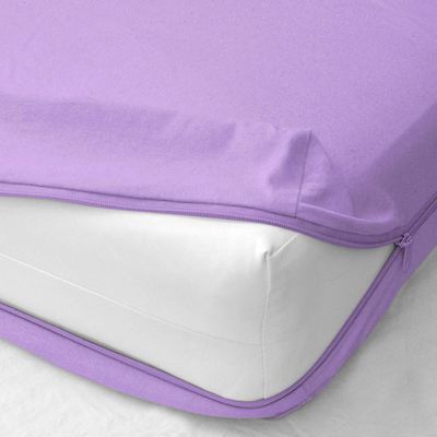Arkwin Home Products Princess 100% Egyptian Cotton Mattress Cover, Cal-King, Zips Around The Mattress - Lilac