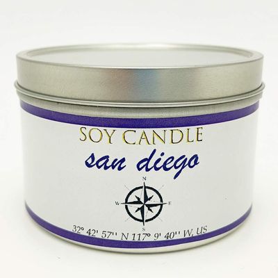 8 oz Tin Soy Candle San Diego