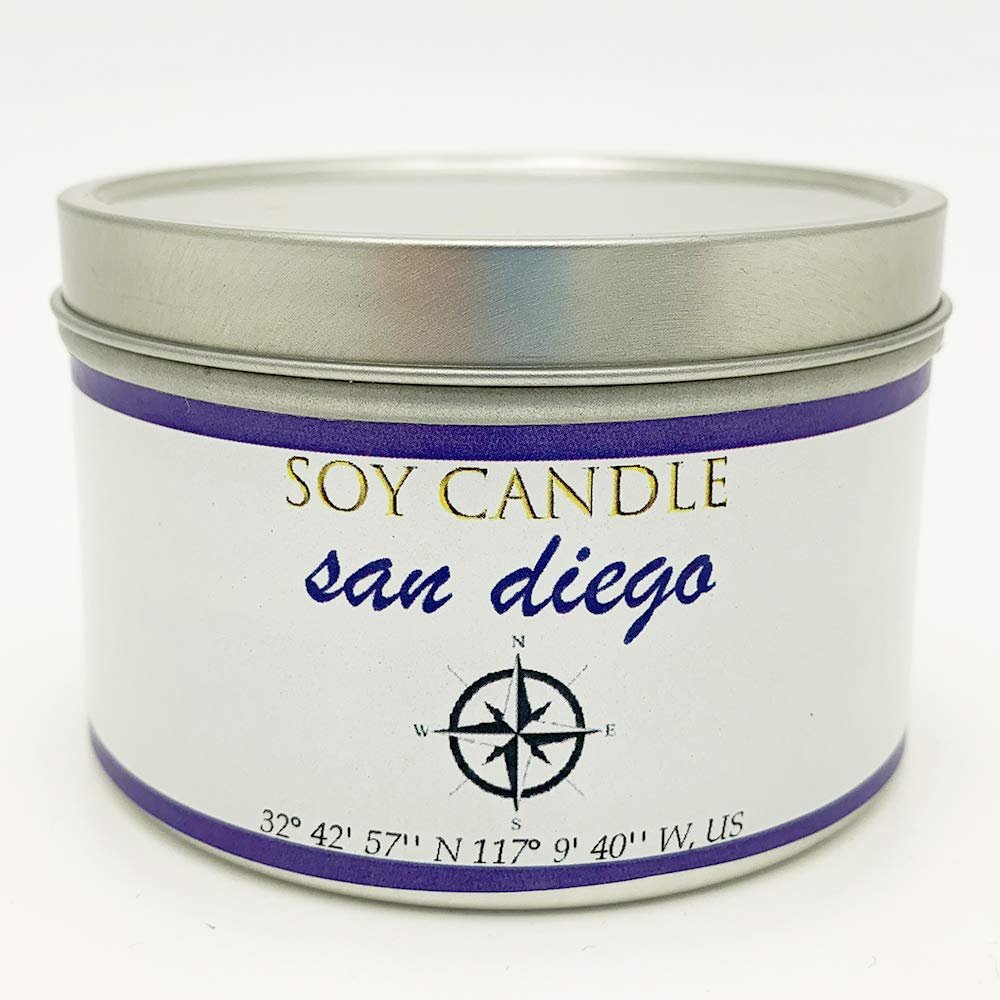 8 oz Tin Soy Candle San Diego