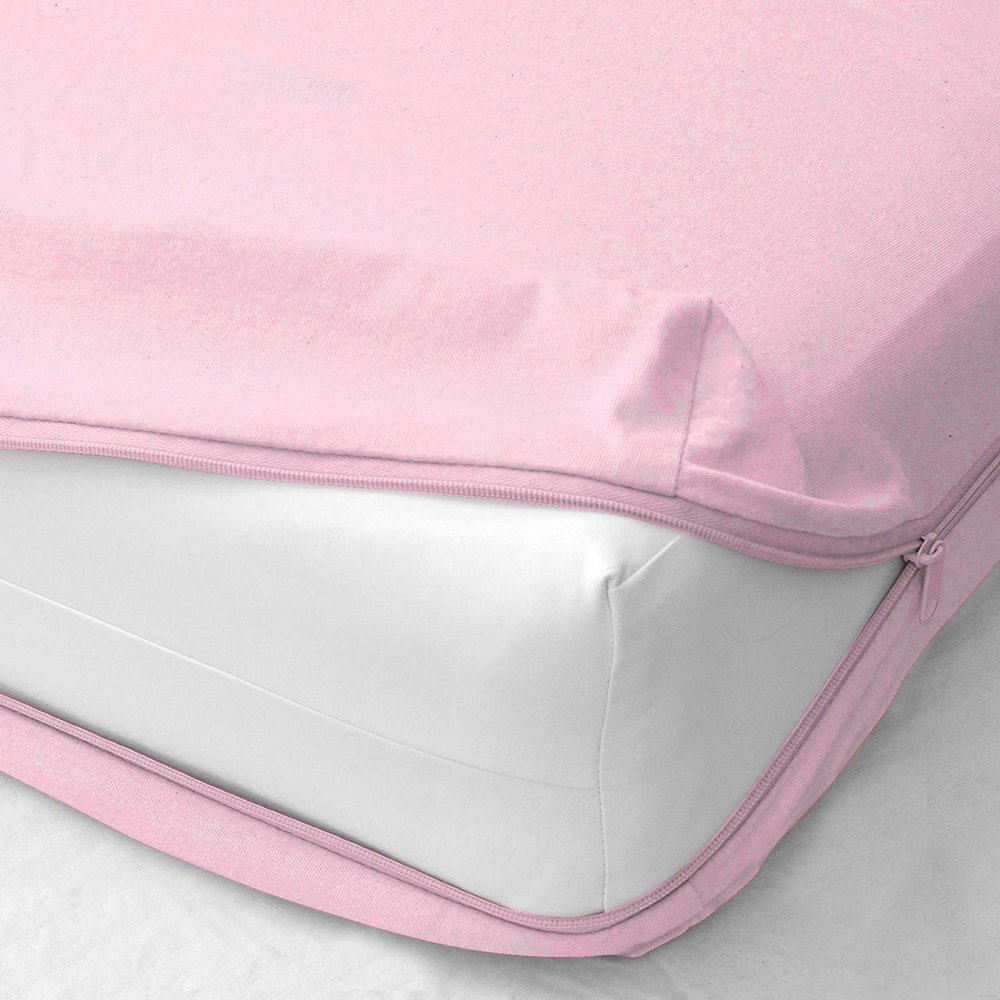 Arkwin Home Products Princess 100% Egyptian Cotton Mattress Cover, King, Zips Around The Mattress - Baby Pink