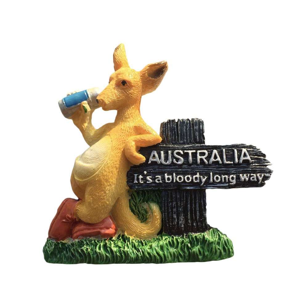 Australia 3D Kangaroo Refrigerator Magnet Resin Travel Souvenirs,Handmade Home & Kitchen Decoration Australia Fridge Magnet Collection Gift
