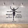 Eyes Off Your Goals Marathon Running Motivation Quote Wall Sticker Art Decal for Girls Boys Room Bedroom Gym Studio Garage House Fun Home Decor Stickers Wall Art Vinyl Decoration Size (30x30 inch) view 1