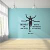 Eyes Off Your Goals Marathon Running Motivation Quote Wall Sticker Art Decal for Girls Boys Room Bedroom Gym Studio Garage House Fun Home Decor Stickers Wall Art Vinyl Decoration Size (30x30 inch) view 2