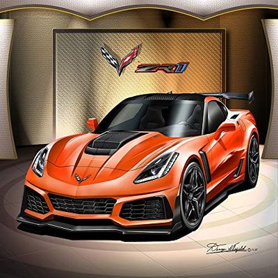 2019 Corvette ZR1- Sebring Orange-Fine Art Print by Danny Whitfield - Size 20 x 24