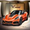 2019 Corvette ZR1- Sebring Orange-Fine Art Print by Danny Whitfield - Size 20 x 24 view 1