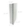 FixtureDisplays 16X24 Recess Glass Mirror Vanity Bathroom Medicine Cabinet Aluminum Frame 15112-2D view 2
