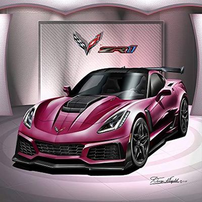 2019 Corvette ZR1- Black Rose-Fine Art Print by Danny Whitfield - Size 20 x 24
