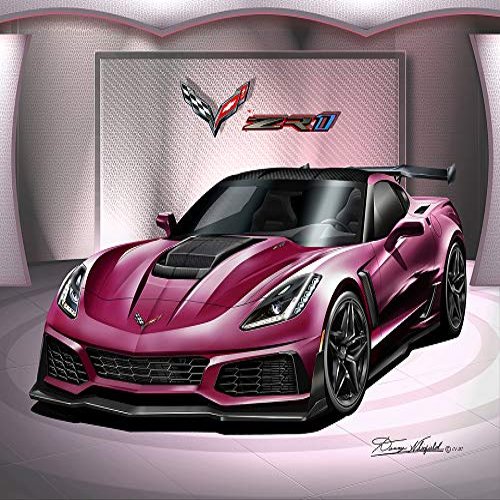 2019 Corvette ZR1- Black Rose-Fine Art Print by Danny Whitfield - Size 20 x 24