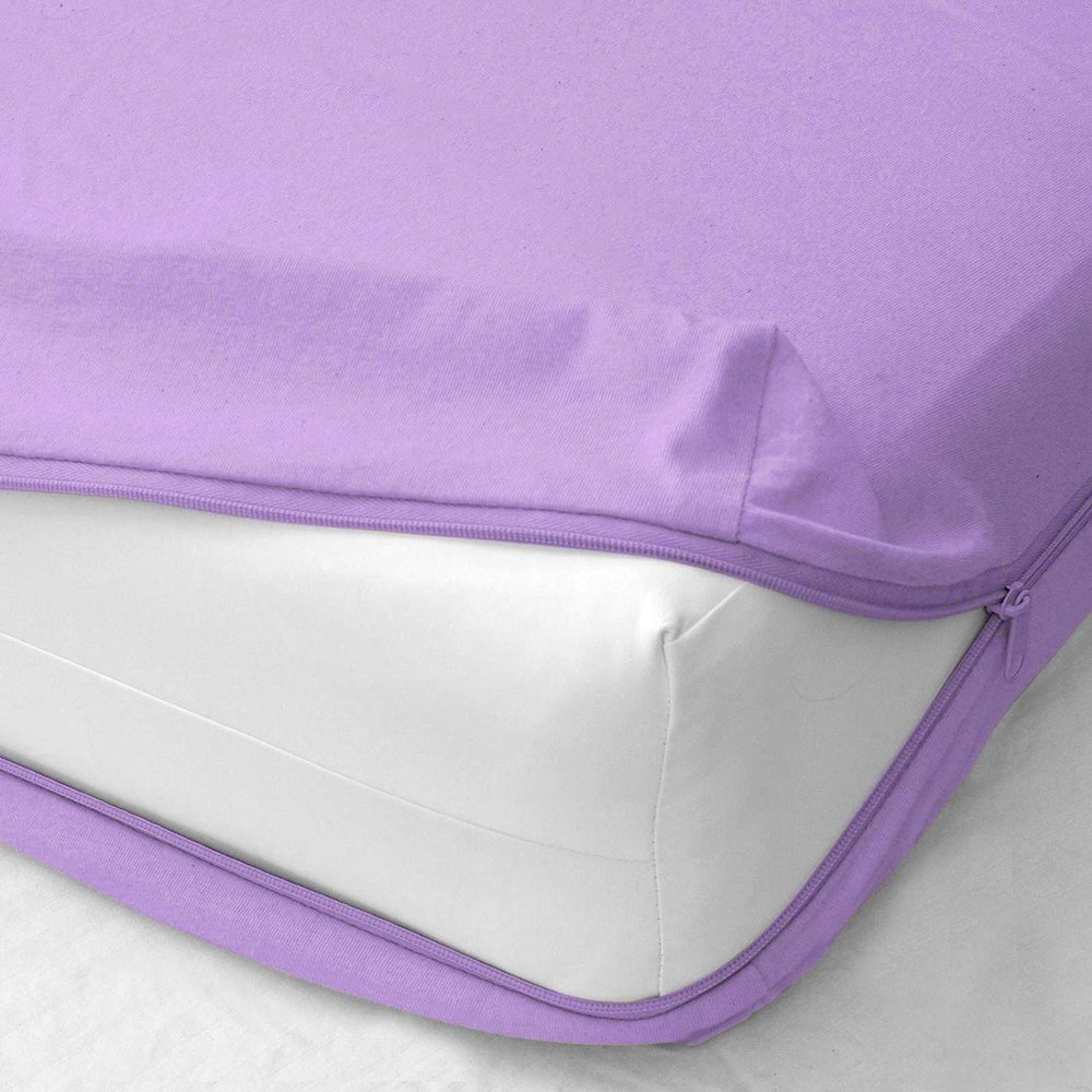 Arkwin Home Products Princess 100% Egyptian Cotton Mattress Cover, TwinXL, Zips Around The Mattress - Lilac
