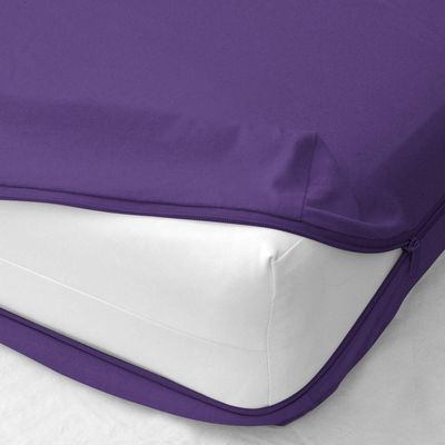 Arkwin Home Products Princess 100% Egyptian Cotton Mattress Cover, Queen, Zips Around The Mattress - Purple