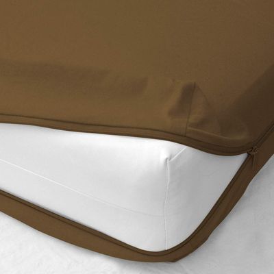 Arkwin Home Products Princess 100% Egyptian Cotton Mattress Cover, King, Zips Around The Mattress - Taupe