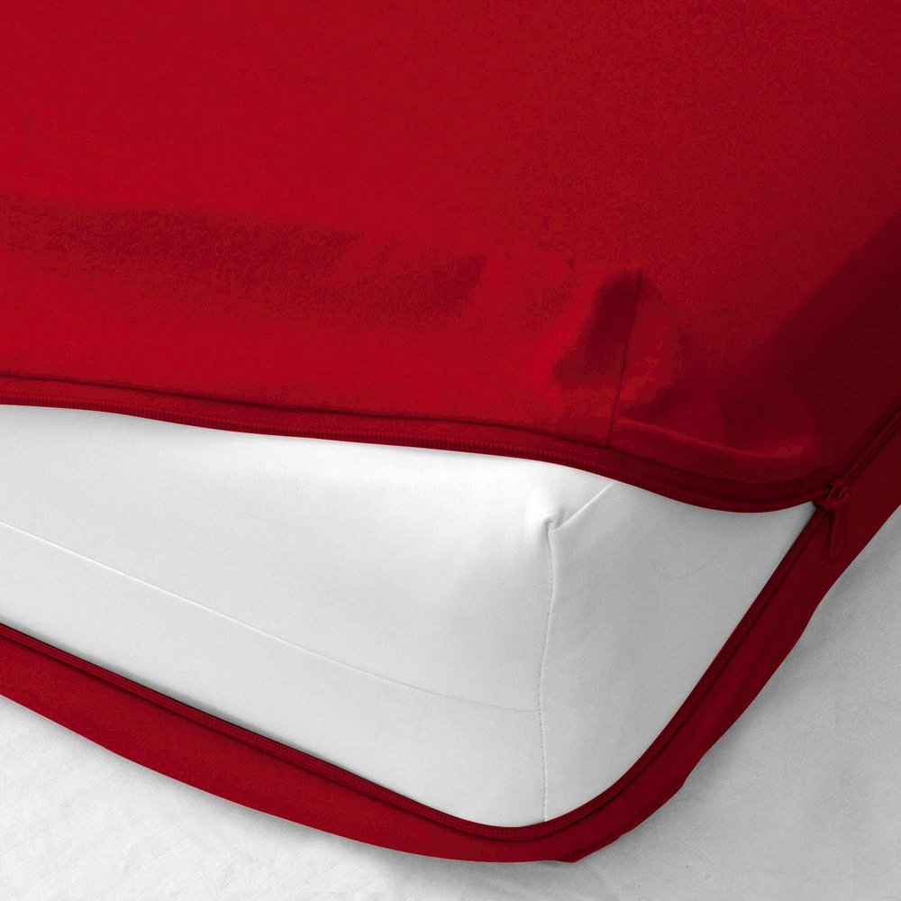Arkwin Home Products Princess 100% Egyptian Cotton Mattress Cover, Cal-King, Zips Around The Mattress - Red