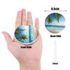Car Drinks Coasters Set of 4 Pack Palms Tree Ocean Tropical Sea Absorbent Ceramic Stone Beach Theme Coaster with A Finger Notch for Easy Removal from Auto Cupholder view 3