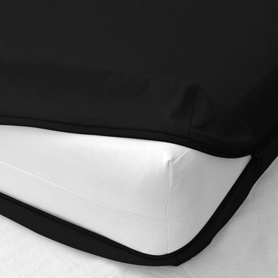 Arkwin Home Products Princess 100% Egyptian Cotton Mattress Cover, King, Zips Around The Mattress - Black