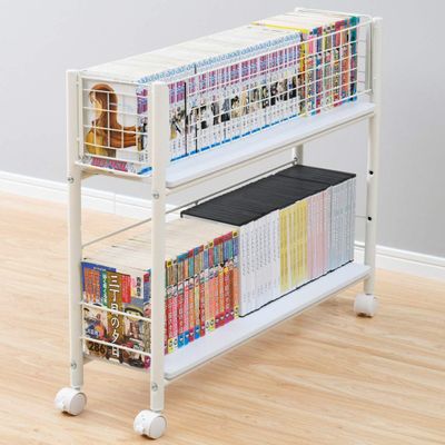 Yamazen OSR-7520WH/WH Closet Storage Rack, Width 7.7 x Depth 30.3 x Height 25.4 inches (19.5 x 77 x 64.5 cm), Stopper, Removable Shelves, Assembly, White