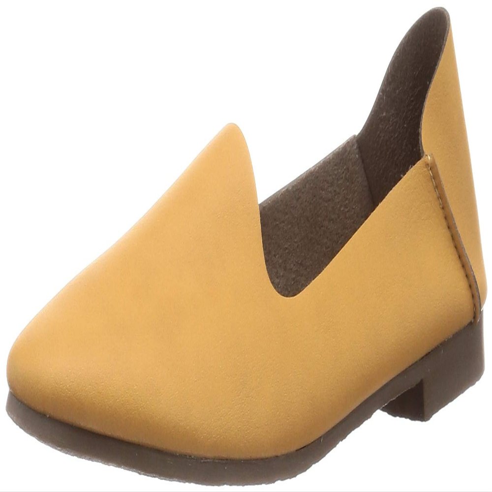milky milky() Women's Made in Japan, Low Heel, Soft, Painless, Yellow (Mustard), 24.5~25.0 cm
