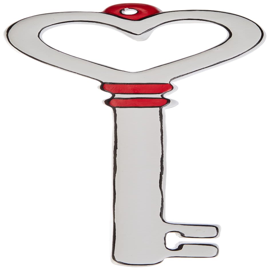Egan Key Ceramic, White and Red, Unique