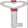 Egan Key Ceramic, White and Red, Unique view 1