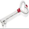 Egan Key Ceramic, White and Red, Unique view 3