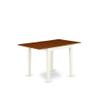 East West Furniture NDNI5-WHI-W 5 Piece Kitchen Table Set for 4 Includes a Rectangle Dining Room Table with Dropleaf and 4 Solid Wood Seat Chairs, 30x48 Inch, Buttermilk & Cherry view 3