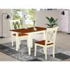 East West Furniture NDCL3-WHI-W 3 Piece Kitchen Table Set for Small Spaces Contains a Rectangle Dining Room Table with Dropleaf and 2 Dining Chairs, 30x48 Inch, Buttermilk & Cherry view 2