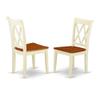 East West Furniture NDCL3-WHI-W 3 Piece Kitchen Table Set for Small Spaces Contains a Rectangle Dining Room Table with Dropleaf and 2 Dining Chairs, 30x48 Inch, Buttermilk & Cherry view 4