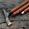 Antique Victorian Style Head Handle Walking Stick Canes Shaft Wooden Brass Cane Christmas Day Gift view 4