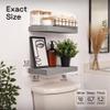 BAOBAB WORKSHOP Wood Floating Shelves for Wall - Rustic Shelf 16 inch - Grey Bathroom Shelves - Solid Wood Shelves for Wall for Bedroom Kitchen Living Room - Gray Finish, 16W  6.7D, Set of 2 view 3