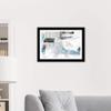 Wynwood Studio Abstract Framed Wall Art Prints 'Neon Teal Dream' Paint Home Dcor, 19" x 13", Blue, White view 3
