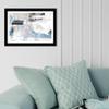 Wynwood Studio Abstract Framed Wall Art Prints 'Neon Teal Dream' Paint Home Dcor, 19" x 13", Blue, White view 4