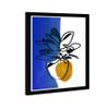 Wynwood Studio Botanical Framed Wall Art Prints 'Flourish' Florals Home Dcor, 13" x 19", Blue, White view 2