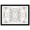 Wynwood Studio Abstract Framed Wall Art Prints 'Love in Stone Gold and White' Crystals Home Dcor, 19" x 13" view 1