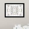 Wynwood Studio Abstract Framed Wall Art Prints 'Love in Stone Gold and White' Crystals Home Dcor, 19" x 13" view 3