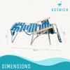 Ostrich 3-N-1 Lightweight Comfortable Aluminum Multi-Position Relaxing Reclining Beach Chair, Striped (2 Pack) view 3