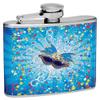 Hip Flask Gift Set with Refill Funnel and 2 Stainless Steel Shot Glasses - Mardi Gras Design - 4 oz Flask, Steel Funnel and Two Stainless Steel Shot Glasses - Gift Box Included view 1