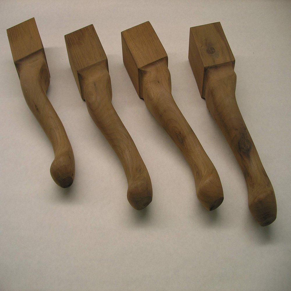 Solid Wood - Walnut Furniture Legs