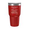 BeeTeeStore Funny Sister Tumbler - I Would Fight A Bear For You Quote - 30oz Red Stainless Steel Insulated Coffee Tea Cup for Siblings Gift view 1