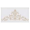 Authentic Hotel and Spa White Turkish Cotton Scrollwork Embroidered 3 Piece Towel Set view 3
