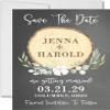 Rustic Wedding Save The Date Cards, Vintage Wedding Save The Date Cards, Barn Wedding Save The Date - Set of 12 (Chalkboard/Ivory) view 1