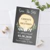 Rustic Wedding Save The Date Cards, Vintage Wedding Save The Date Cards, Barn Wedding Save The Date - Set of 12 (Chalkboard/Ivory) view 2