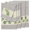 Authentic Hotel and Spa Turkish Cotton Palm Fronds Embroidered Light Grey 8-Piece Towel Set view 1