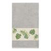 Authentic Hotel and Spa Turkish Cotton Palm Fronds Embroidered Light Grey 8-Piece Towel Set view 2